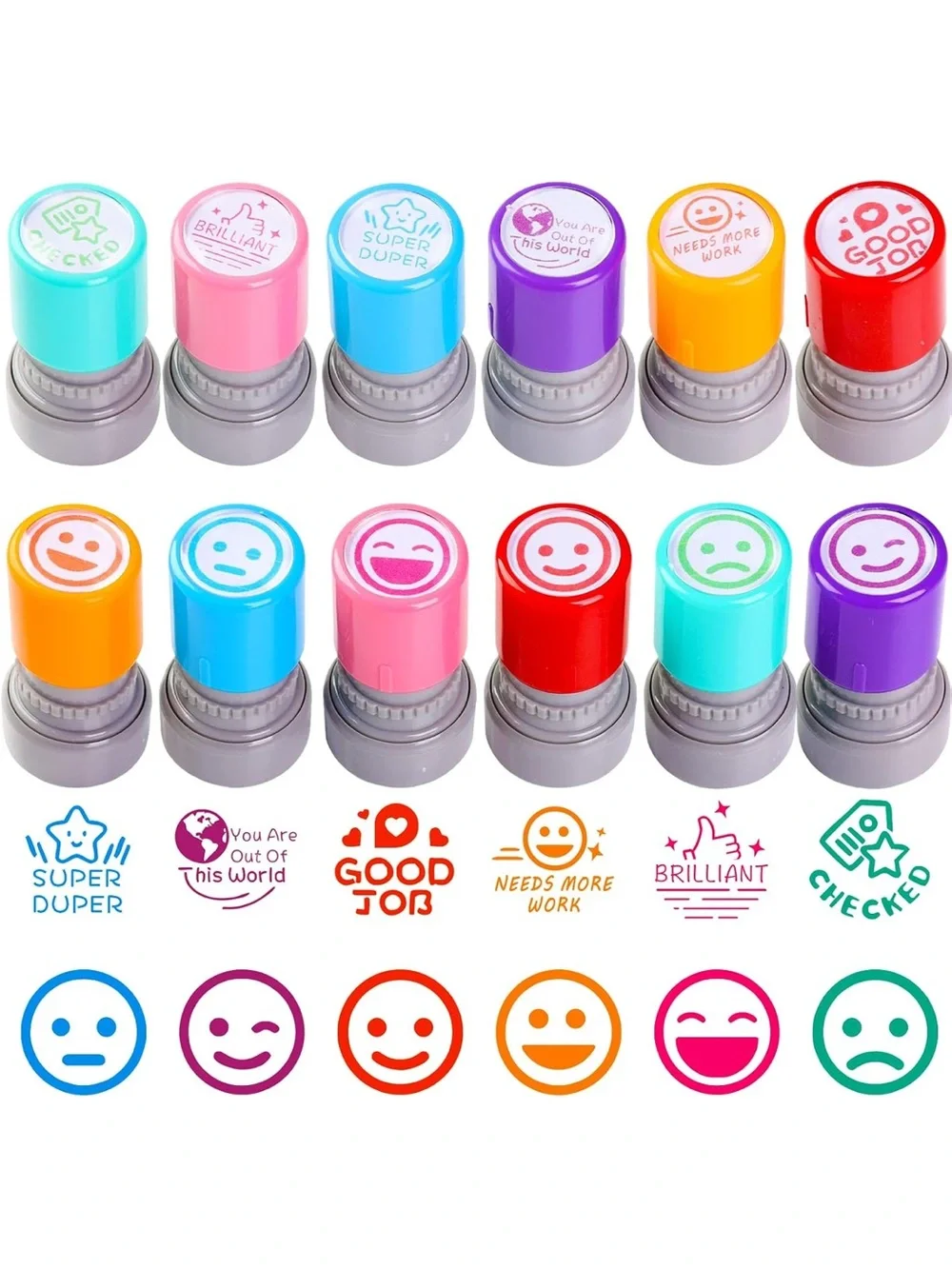 12 teacher self ink stamps